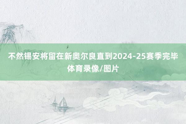 不然锡安将留在新奥尔良直到2024-25赛季完毕体育录像/图片
