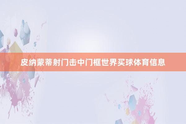 皮纳蒙蒂射门击中门框世界买球体育信息