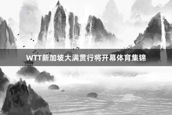 WTT新加坡大满贯行将开幕体育集锦