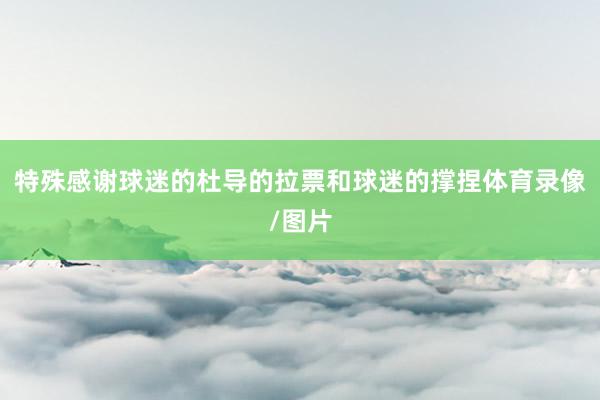 特殊感谢球迷的杜导的拉票和球迷的撑捏体育录像/图片