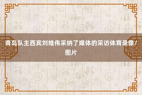 青岛队主西宾刘维伟采纳了媒体的采访体育录像/图片