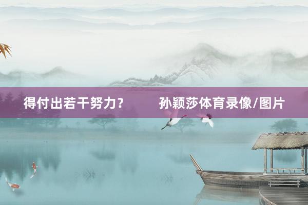 得付出若干努力？        孙颖莎体育录像/图片