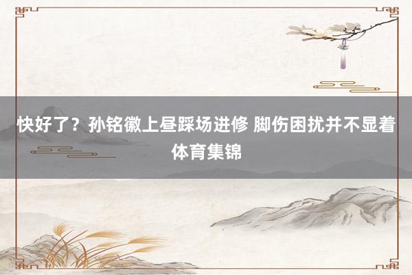 快好了？孙铭徽上昼踩场进修 脚伤困扰并不显着体育集锦