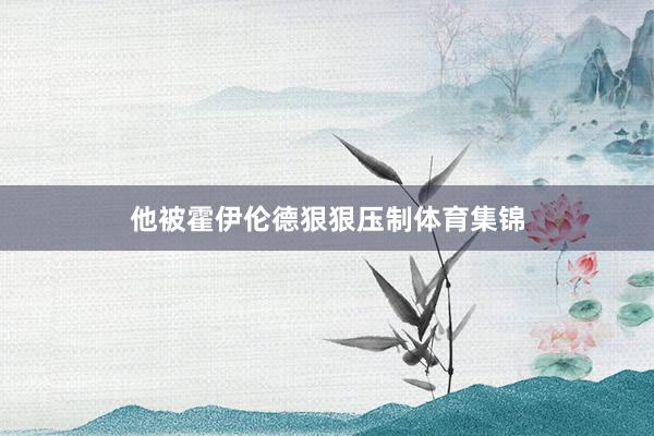 他被霍伊伦德狠狠压制体育集锦