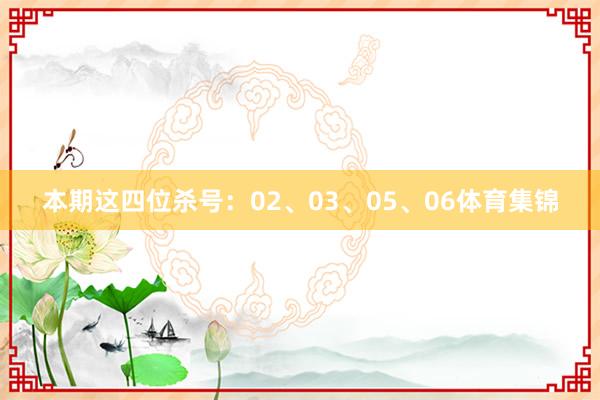 本期这四位杀号：02、03、05、06体育集锦