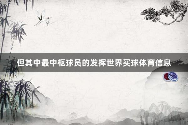 但其中最中枢球员的发挥世界买球体育信息