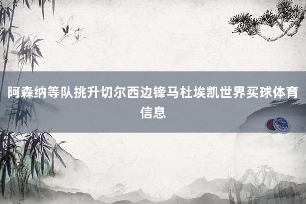 阿森纳等队挑升切尔西边锋马杜埃凯世界买球体育信息