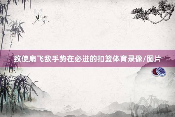 致使扇飞敌手势在必进的扣篮体育录像/图片