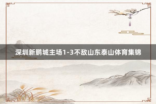 深圳新鹏城主场1-3不敌山东泰山体育集锦