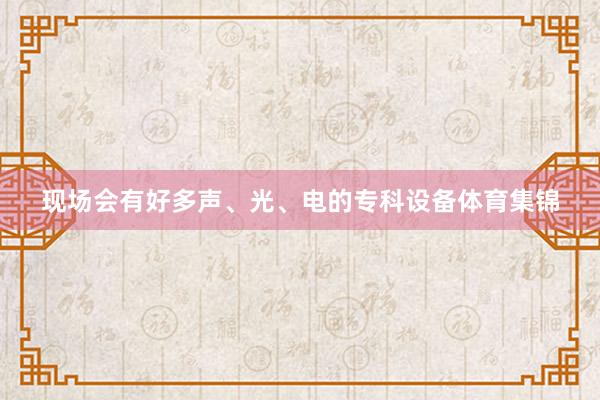 现场会有好多声、光、电的专科设备体育集锦