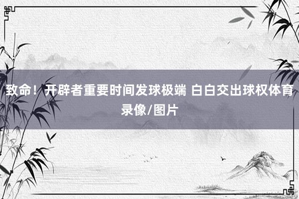 致命！开辟者重要时间发球极端 白白交出球权体育录像/图片