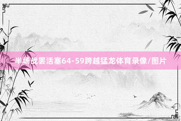 半场战罢活塞64-59跨越猛龙体育录像/图片