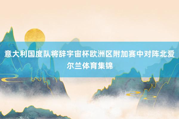 意大利国度队将辞宇宙杯欧洲区附加赛中对阵北爱尔兰体育集锦