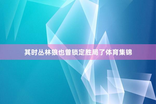 其时丛林狼也曾锁定胜局了体育集锦