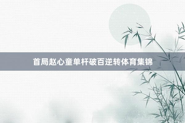首局赵心童单杆破百逆转体育集锦