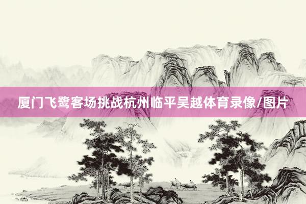 厦门飞鹭客场挑战杭州临平吴越体育录像/图片