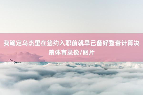 我确定乌杰里在签约入职前就早已备好整套计算决策体育录像/图片
