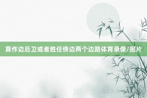算作边后卫或者胜任傍边两个边路体育录像/图片